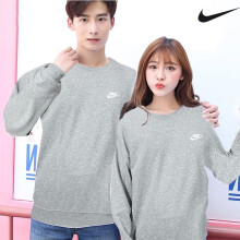 耐克（NIKE）男装女装情侣卫衣新款时尚潮流休闲运动舒适针织透气套头衫 BV2667-063 灰色情侣卫衣  L
