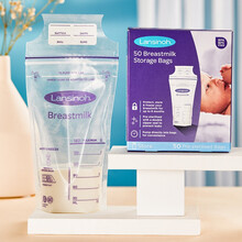 兰思诺 (lansinoh) 储奶袋 母乳储存袋 冷藏保鲜存奶袋180ml 一次性母乳袋50片装