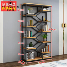 玄关隔断柜办公室装饰架客厅书架展示架门厅铁艺屏风置物架北欧 80*30*200 加厚升级款