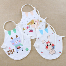 3条装宝宝纯棉双层肚兜春夏婴儿圆护肚围薄款新生儿护腹四季通用 3条装肚兜-BABE狗 小鹿 樱桃兔 L码(建议12-24个月)