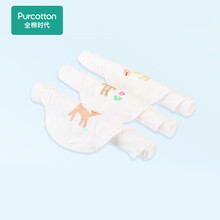 全棉时代 婴儿纱布汗巾隔汗巾 儿童宝宝纯棉吸汗背巾 小熊+小鹿+小猫 3条/袋