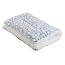 狗垫子秋冬款狗窝棉垫冬天保暖猫咪毛毯猫垫睡垫毯子宠物狗狗睡觉用垫别墅窝 蓝色圆点-【加厚款5cm】（羊羔绒+法兰绒） XS号【建议体重3斤内】