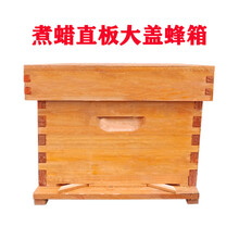 华亚蜂具高温煮蜡蜂箱平箱中蜂意蜂十框型全杉木养蜂工具蜂箱全套标准十框型中意蜂箱蜂具杉木养蜂工具煮蜡蜜 煮蜡直板大盖箱子+无隔板和纱盖