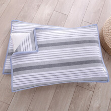 京弗 【一对装】老粗布枕巾单人透气加厚粗布四季棉布枕巾 深浅灰 一对(实发2只枕巾)