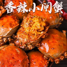 香辣蟹罐装熟食小螃蟹大闸蟹麻辣海鲜零食即全母蟹一元蟹 【公母350克2罐】香辣