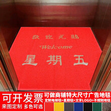 京赐 电梯地毯定制大尺寸广告地毯LOGO印字公司酒店店铺门口可定做商用迎宾欢迎光临电梯间轿厢星期地毯 【定制】加厚PVC丝圈款-联系客服