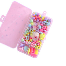 女孩手工串珠儿童玩具穿珠子手链diy制作材料饰品玩具 10格暖暖春色 送鱼线 珠子约160颗