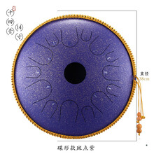 鲁儒空灵鼓13寸15音色空鼓琴14寸14音手碟鼓打击乐器专业级玄空钢舌鼓初学者手敲鼓抖音同款乐器 铜制14英寸14音 斑点紫