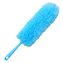 涤太太家用除尘掸静电除尘掸仿鸡毛掸子360度可弯曲可伸缩水洗汽车掸子扫灰神器 天蓝除尘掸（不带杆）