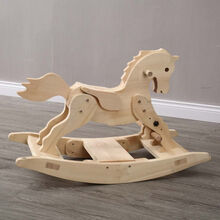 定制实木儿童木马独角兽摇摇马宝宝周岁礼物大人可坐定制小创意摆件儿童生日礼物 原木木马/独角兽（定制）