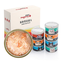 超市	贝佳尼 猫罐头宠物猫咪零食罐头80g*8罐 补水湿粮白肉鸡肉红肉金枪鱼混合口味成猫幼猫补充营养增肥发腮