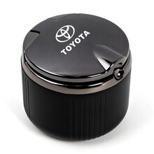 适用于丰田雷凌汉兰达霸道埃尔法RAV4凯美瑞酷路泽汽车载烟灰缸用 丰田亮黑矮版（高6.7宽7.2）