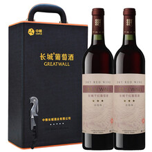 超市	
长城（GreatWall）红酒 中粮长城干红葡萄酒 长城三星赤霞珠干红葡萄酒 750ml*2瓶 礼盒装
