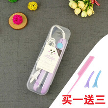 乾越卷发棒学生迷小型宿舍电夹板卷发直发两用夹板卷发懒人神器直板夹 丁香紫【梳子套餐】