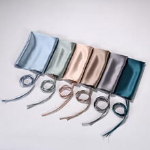 枕水人家丝绸家纺 真丝枕巾100%桑蚕丝舒适柔软重磅纯色北欧风 【如梦令 枕巾】颜色随机 一对