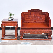 DFJXW F红木家具缅甸花梨（学名：大果紫檀）实木沙发椅组合客厅豪华沙发别墅大户型明清古典仿古 两件套