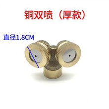 喷雾器喷头 农用打农药机高压电动喷雾器多功能雾化喷头园林园艺喷水的配件头 铜双喷(厚款)