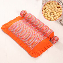 黄豆枕头大豆颈椎枕头颈椎适用护颈牵引颈椎的枕头 橘黄方新(黄豆)