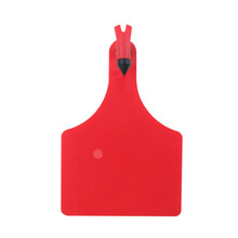 新西兰进口材质 耳标牌一体牛耳标 牛识别牌一体式连体牛耳标牌 红色*50