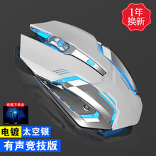 烽火狼 有线电竞办公静音鼠标usb游戏专用宏cf机械lol电脑家用商务网吧台式适用于戴尔男女生笔记本 三代牧马人鼠标(珍珠白)