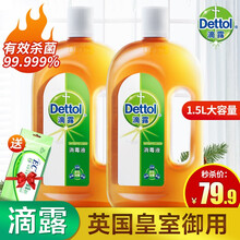 滴露（Dettol）家用衣物消毒液洗衣机内衣玩具宠物地板瓶装实惠 750ml*2