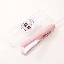 迷你直发器直卷两用卷发器拉直板空气刘海内扣学生直发器卷发棒 粉Pt桃君+9个礼品(送便携盒)