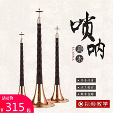 新艺 唢呐乐器全套初学者成人演奏乌木D调降B调民间喇叭乐器 优选乌木小F调+六大礼品