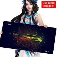 F.L 超大号鼠标垫 高灵敏可水洗锁边加厚键盘鼠标垫超大 游戏动漫办公精品 CS 900*400加厚粗布款