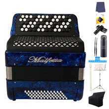 moffat墨菲特巴杨纽扣琴手风琴60/96/120BS成人初学演奏考级教程礼包 60贝司蓝