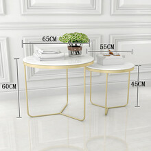 服装店中岛流水台男女装店茶几高低展示桌子实木简约金色置物架子 如图一套