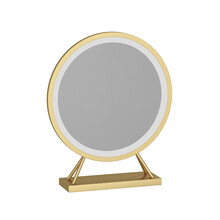 【免费发票】美发店发廊美容理发店镜台镜子台式双面镜影楼美容化妆桌镜子带灯 镜子直径60 单面 官方标配