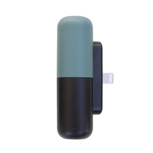 胶囊充电宝 无线充电宝非磁吸充电宝手指胶囊迷你移动电源 便携迷你充电宝 自带接口线 暗夜绿(苹果8Pin接口) 3300mAh