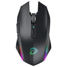 达尔优EM915 Pro有线/无线双模版鼠标（牧马人电竞游戏 2.4G非蓝牙 电脑笔记本 充电鼠标） 黑色RGB【双模】