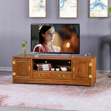 寻古红木家具非洲鸡翅木（学名：非洲崖豆木）电视柜实木新中式客厅卧室电视机柜小户型矮柜地柜可放机顶盒O 素面：长148*宽47*高50cm