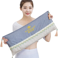 俞兆林（YUZHAOLIN）YB002盐包盐袋粗盐热敷包电加热腿部海盐艾灸艾叶艾草艾绒护腰护膝肩颈椎 亚麻款-珊瑚蓝