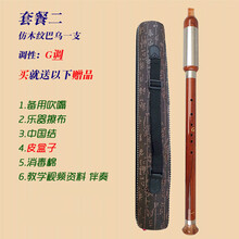 胶木竖吹仿红木巴乌A调降BC调G调F调小学生初学入门乐器 套餐二:竖吹仿红木G调巴乌+皮盒+