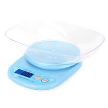超欧厨房秤烘焙电子秤克称家用精准食物称蛋糕烘培秤工具茶叶秤食品食物中药克重称厨房 蓝色0.1/2000g