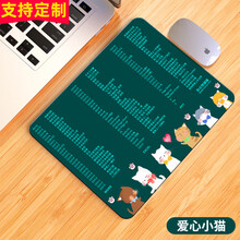 佐凡鼠标垫超大加厚可爱女生卡通小号护腕游戏广告定做电脑桌垫办公学生电竞二次元动漫创意垫子定制订做方形 快捷键绿底【方形】 厚度3毫米