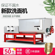 甄樽 洗面机商用凉皮洗面机和面洗面一体机洗面筋机全自动洗面浆机 100公斤双螺旋不锈钢款