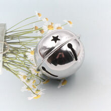 宠物猫咪彩色小铃铛狗狗双色铃铛铃铛挂饰装饰铃铛星星铃铛40mm 银色 1个