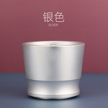 器物集 接粉杯HG-1同款咖啡机手柄布粉杯58mm通用EK43小豆仓接粉器防飞尘 银色 铝合金接粉杯