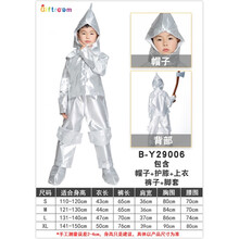 六一儿童节绿野仙踪COSPLAY服饰铁皮人演出服亲子银色机器人服装 29006 S