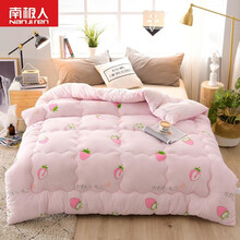 南极人 被子被芯 亲肤冬被 加厚保暖春秋被空调学生被宿舍被子单人双人学生宿舍太空棉被 被褥垫被 初恋 150x200cm  4斤