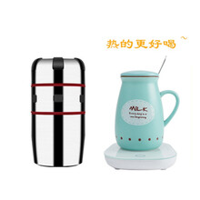 侨源 我的前半生不锈钢手动榨汁机迷你压原汁机手工炸橙子柠檬夹橙汁器 暖心套装(榨汁机+牛奶杯 +保温加热垫)