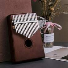 卡西达拇指琴卡林巴琴乐器手指琴kalimba拇指琴手指拇指琴手琴 棕色文艺+礼包+教程