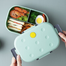 喜得润 饭盒可微波炉加热专用上班族便当盒分隔型儿童餐盒带饭学生 天空蓝