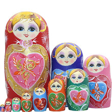 套娃椴木俄罗斯套娃10层儿童小孩创意玩具礼品手工精品生日礼物抖音网红手绘套娃六一儿童节日礼物 俄罗斯套娃（10层）