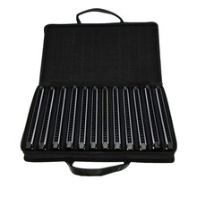 日本原装TOMBO通宝1521演奏级21孔木格高端复音口琴成人专业 12调套装