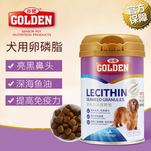 谷登(GOLDEN)卵磷脂 猫狗宠物海藻粉美毛亮毛粉鱼油颗粒亮毛护肤缓解脱毛 卵磷脂鱼油颗粒350g（狗用）