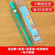 天鹅 竖笛 初学儿童学生竖笛 可拆卸德式八孔六孔高音6孔8孔可选竖笛 6孔绿色+原装好礼